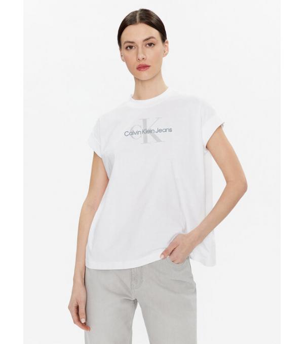 Calvin Klein Jeans T-Shirt J20J220717 Λευκό Relaxed Fit