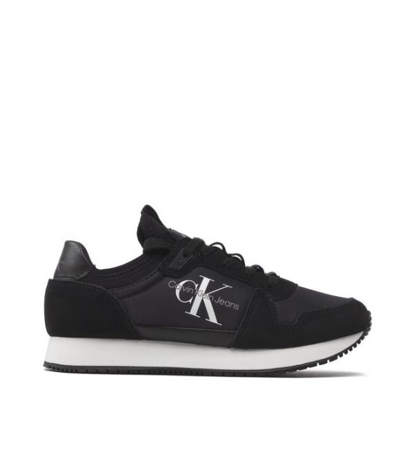 Calvin Klein Jeans Αθλητικά Runner Sock Laceup Ny-Lth W YW0YW00840 Μαύρο