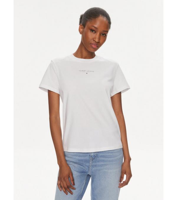 Tommy Jeans T-Shirt Essential Logo DW0DW17828 Λευκό Regular Fit