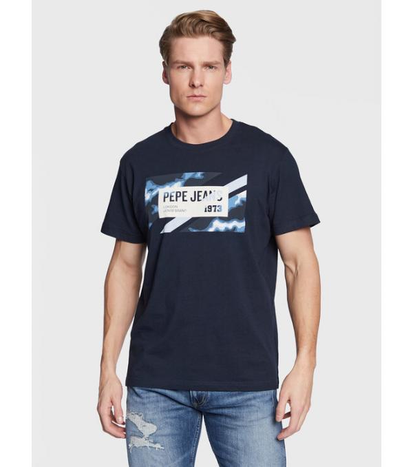 Pepe Jeans T-Shirt Rederick PM508685 Σκούρο μπλε Regular Fit