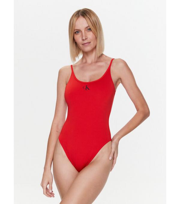 Calvin Klein Swimwear Μαγιό Scoop Back KW0KW01997 Κόκκινο