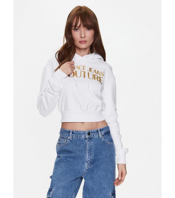 Versace Jeans Couture Μπλούζα 74HAIT01 Λευκό Regular Fit