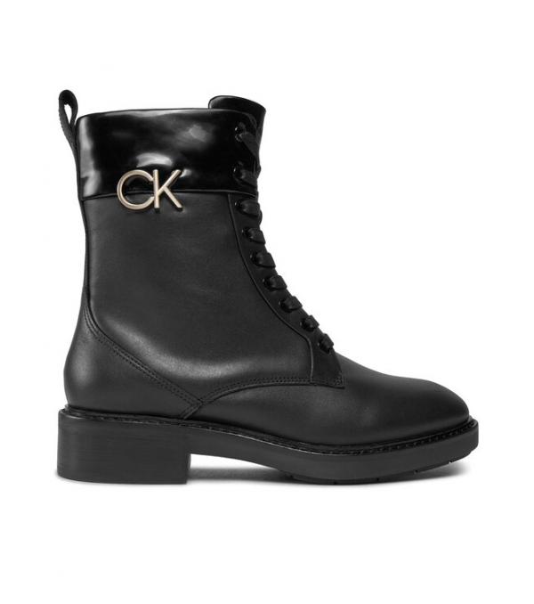 Calvin Klein Ορειβατικά παπούτσια Rubber Sole Combat Boot W/Hw HW0HW01717 Μαύρο