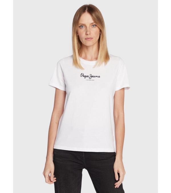 Pepe Jeans T-Shirt Camila PL505292 Λευκό Regular Fit