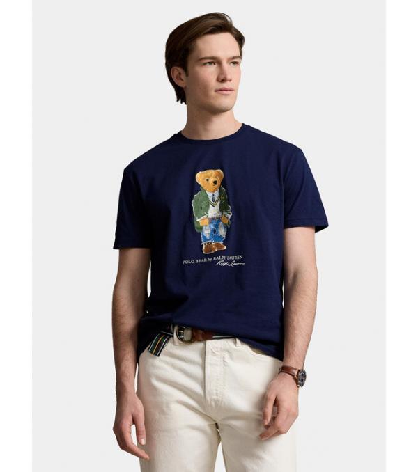 Polo Ralph Lauren T-Shirt 710854497034 Σκούρο μπλε Regular Fit