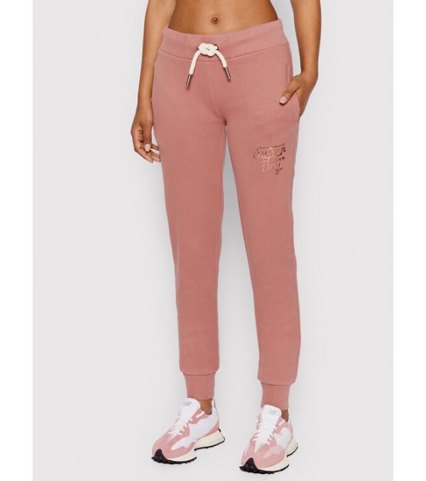 Superdry Παντελόνι φόρμας Script Style W7010615A Ροζ Regular Fit