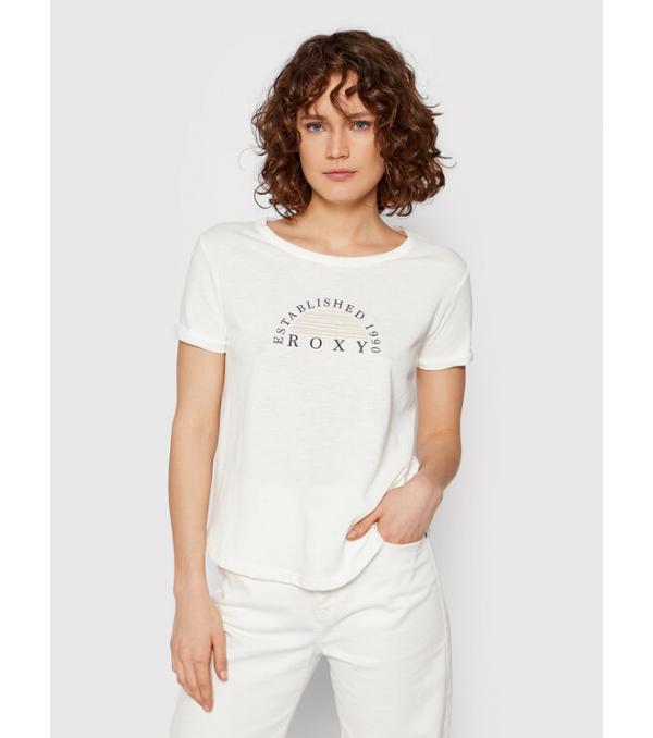 Roxy T-Shirt Oceanaholic ERJZT05354 Λευκό Relaxed Fit