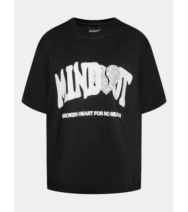 Mindout T-Shirt Broken Heart Μαύρο Boxy Fit