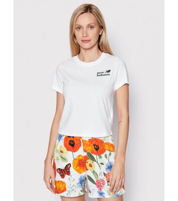 New Balance T-Shirt Essentials Super Bloom WT21561 Λευκό Slim Fit
