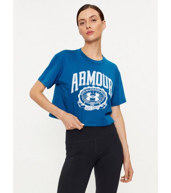 Under Armour T-Shirt Ua Collegiate Crest Crop Ss 1379402 Μπλε Loose Fit