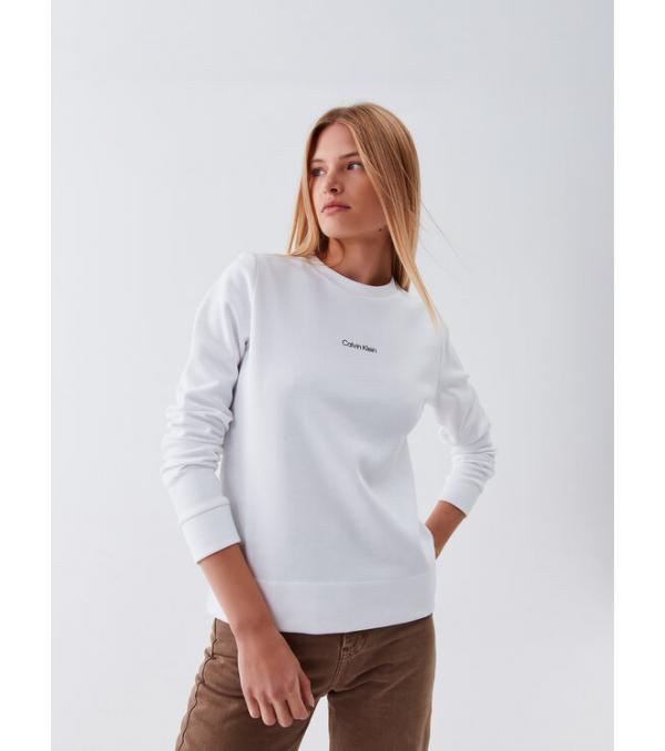 Calvin Klein Μπλούζα Micro Logo K20K205453 Λευκό Regular Fit