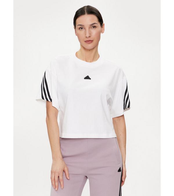 adidas T-Shirt Future Icons 3-Stripes IV5270 Λευκό Loose Fit