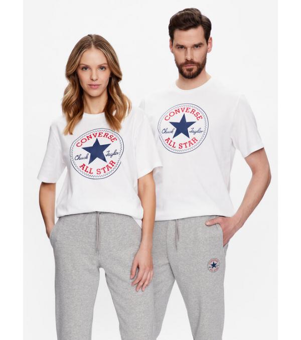 Converse T-Shirt Unisex Go To All Star Patch 10025459-A03 Λευκό Standard Fit