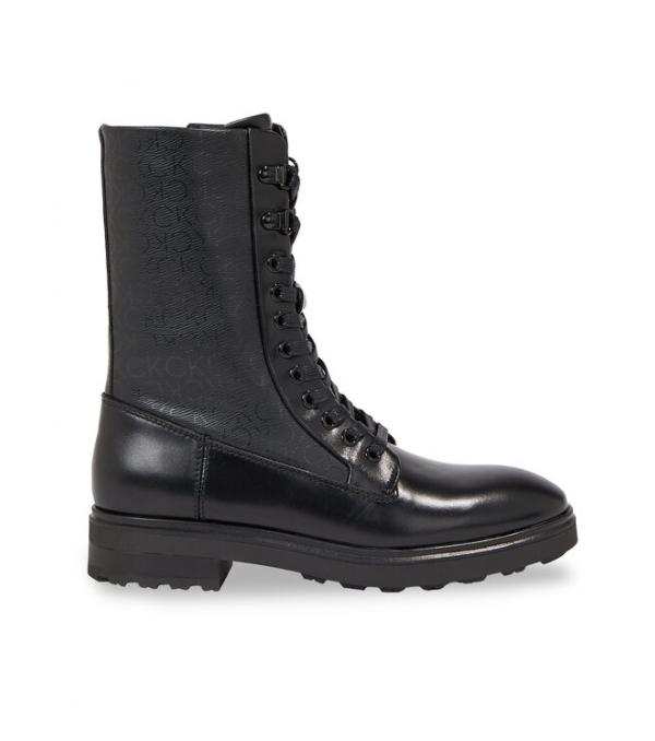 Calvin Klein Ορειβατικά παπούτσια Cleat Combat Boot - Epi Mono Mix HW0HW01713 Μαύρο