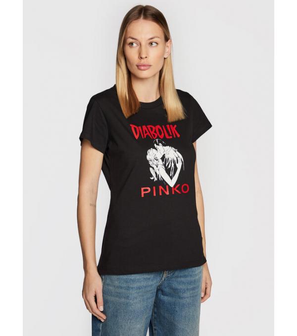 Pinko T-Shirt DIABOLIK Fabiana 1L1098 Y5SN Μαύρο Regular Fit