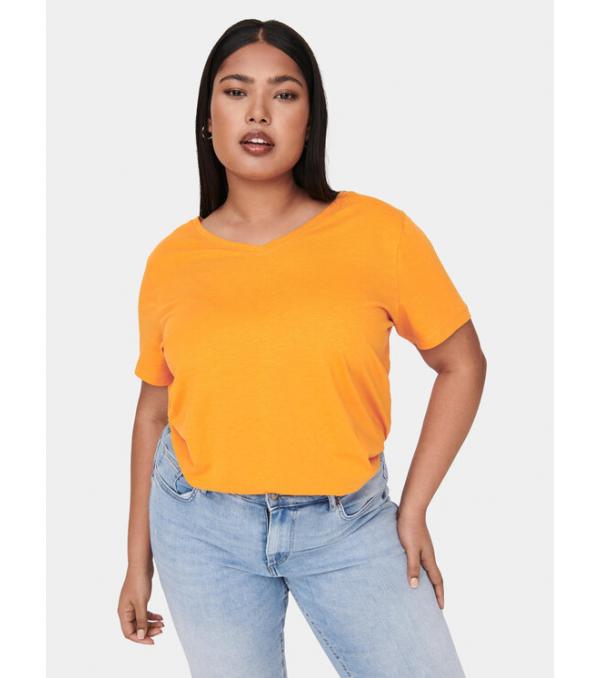 ONLY Carmakoma T-Shirt 15285965 Πορτοκαλί Regular Fit