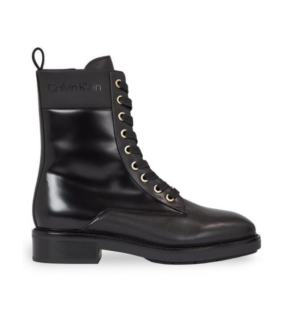 Calvin Klein Ορειβατικά παπούτσια Rubber Sole Combat Boot Lg Wl HW0HW01715 Μαύρο