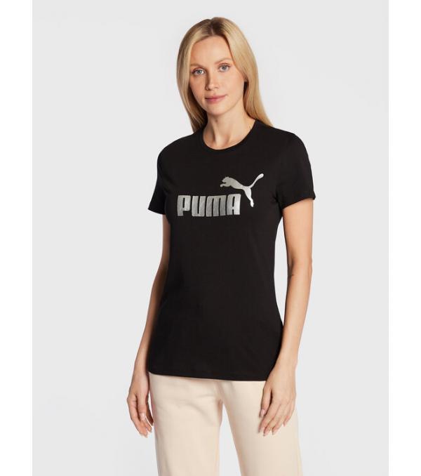 Puma T-Shirt Essentials+ Metallic Logo 848303 Μαύρο Regular Fit