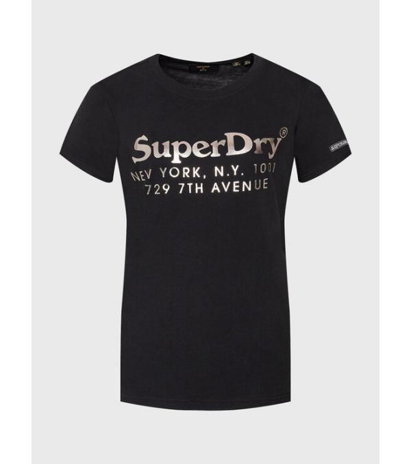 Superdry T-Shirt Vintage Venue Interest W1010844A Μαύρο Regular Fit