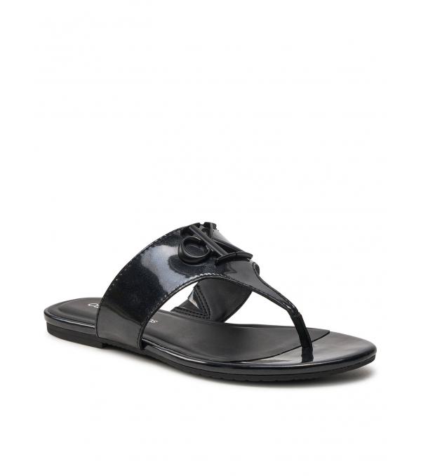 Calvin Klein Jeans Σαγιονάρες Flat Sandal Slide Toepost Mg Met YW0YW01342 Μαύρο