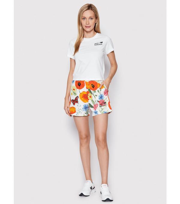New Balance T-Shirt Essentials Super Bloom WT21561 Λευκό Slim Fit