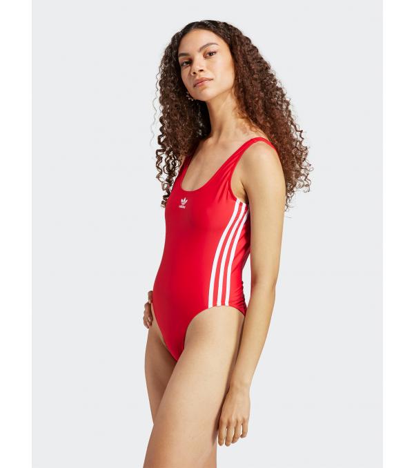adidas Μαγιό Adicolor 3-Stripes Swimsuit IC2272 Κόκκινο Slim Fit