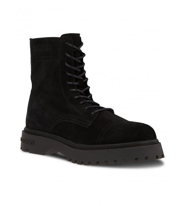 Tommy Jeans Ορειβατικά παπούτσια Tjm Casual Boot Suede EM0EM01336 Μαύρο