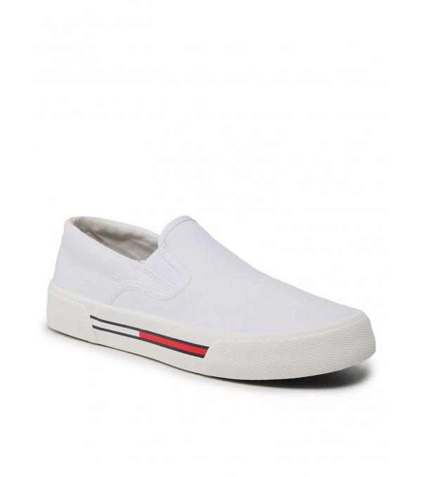 Tommy Jeans Πάνινα παπούτσια Slip On Wmn EN0EN02088 Λευκό