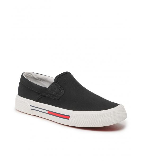 Tommy Jeans Πάνινα παπούτσια Slip On EN0EN02088 Μαύρο