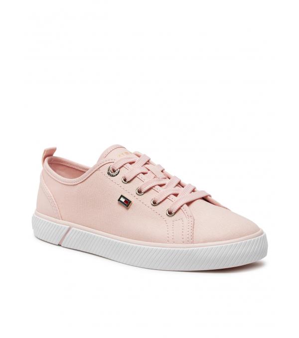 Tommy Hilfiger Πάνινα παπούτσια Vulc Canvas Sneaker FW0FW08063 Ροζ