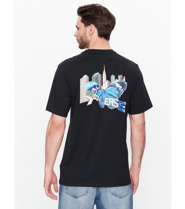 Converse T-Shirt City Butterfly 10024616-A02 Μαύρο Regular Fit