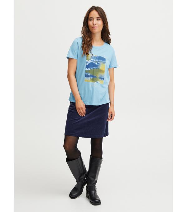 Fransa T-Shirt 20612765 Μπλε Regular Fit