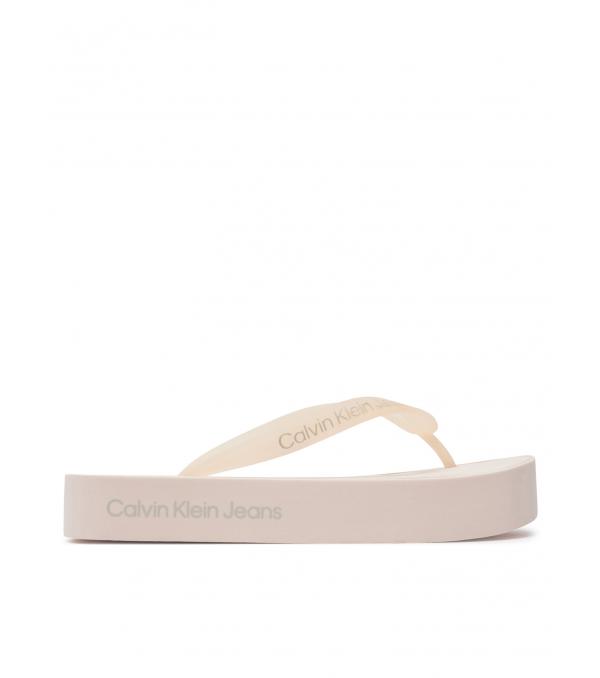 Calvin Klein Jeans Σαγιονάρες Beach Sandal Flatform Logo YW0YW01092 Ροζ