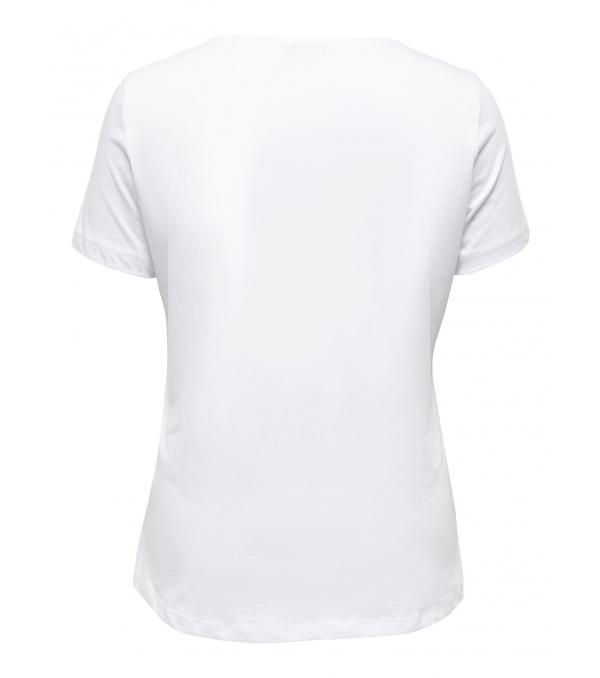 ONLY Carmakoma T-Shirt 15284839 Λευκό Regular Fit