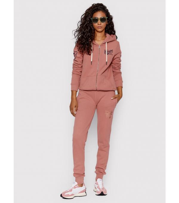 Superdry Παντελόνι φόρμας Script Style W7010615A Ροζ Regular Fit