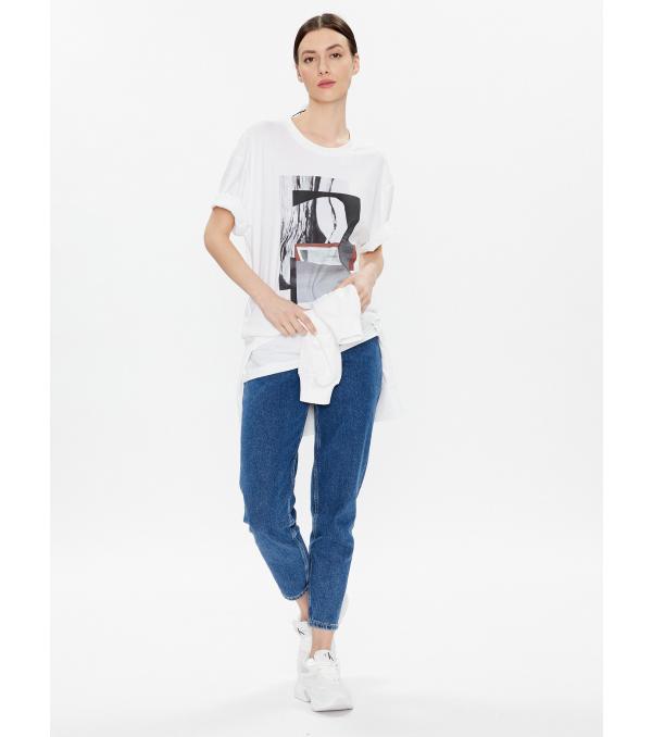 Calvin Klein T-Shirt Photo Print Graphic K20K204995 Λευκό Relaxed Fit