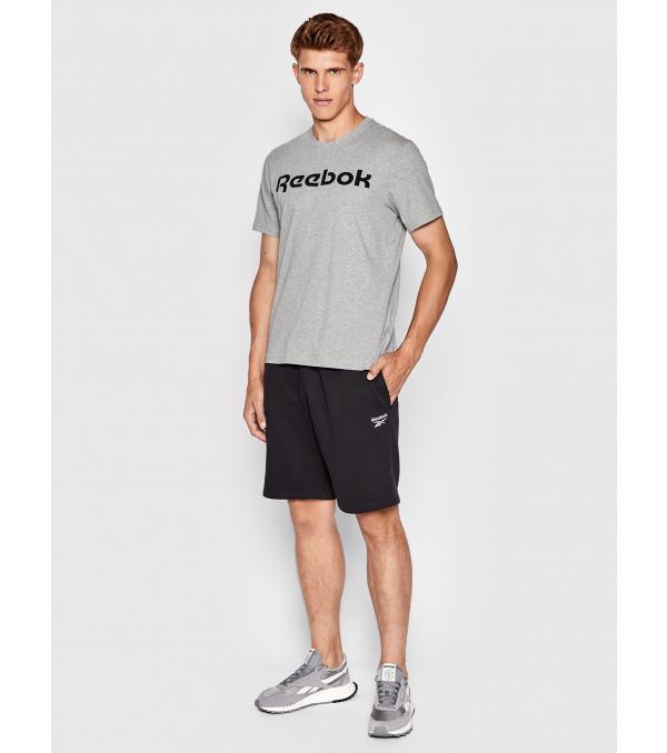 Reebok T-Shirt Graphic Series Linear Logo FP9162 Γκρι Slim Fit