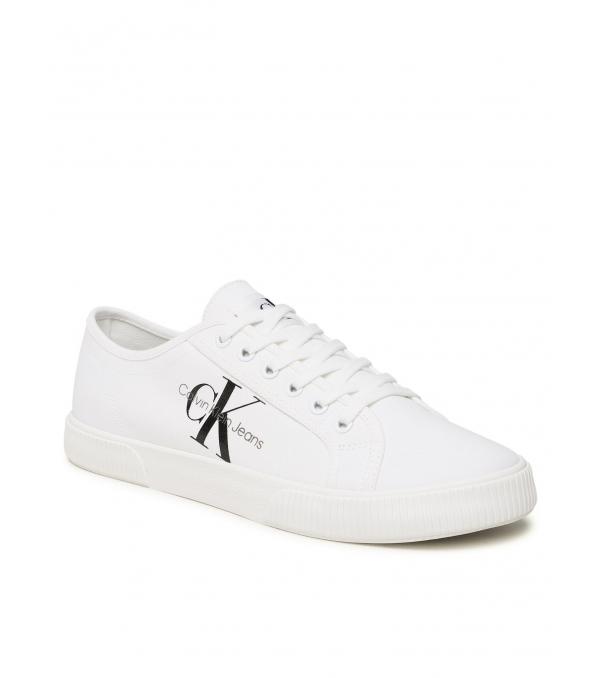 Calvin Klein Jeans Πάνινα παπούτσια Essential Vulcanized 1 YM0YM00306 Λευκό