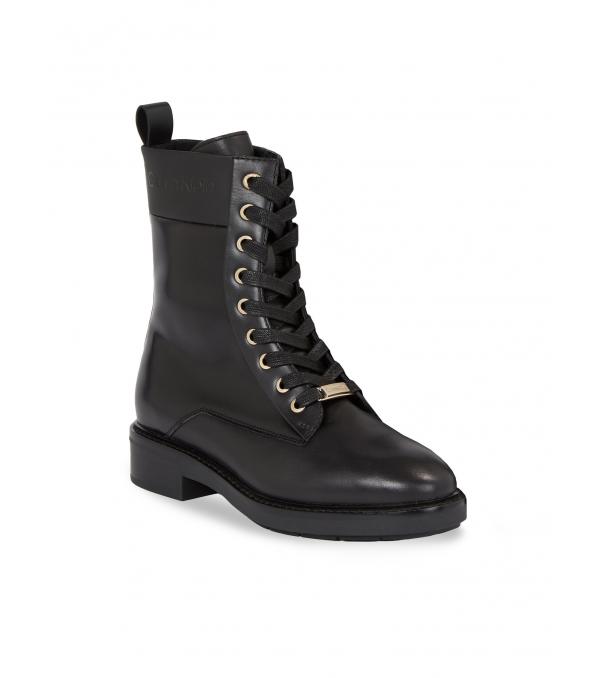 Calvin Klein Ορειβατικά παπούτσια Rubber Sole Combat Boot Lg Wl HW0HW01715 Μαύρο