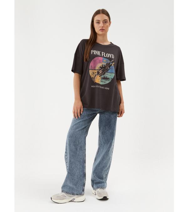 Noisy May T-Shirt Ida 27028377 Γκρι Relaxed Fit