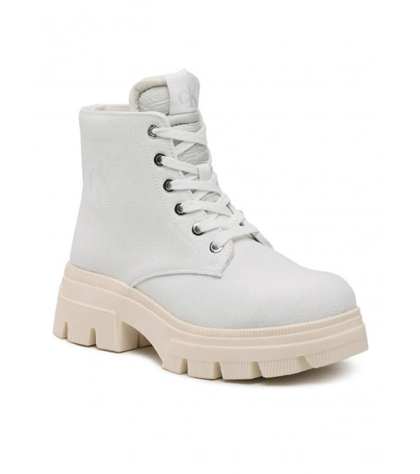Calvin Klein Jeans Ορειβατικά παπούτσια Chunky Boot Vintange Tongue YW0YW00947 Λευκό