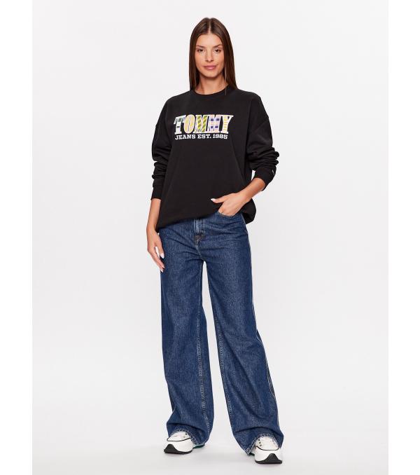 Tommy Jeans Μπλούζα DW0DW16246 Μαύρο Oversize
