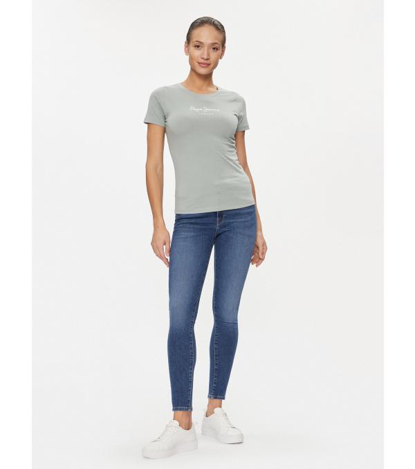 Pepe Jeans T-Shirt New Virginia PL505202 Πράσινο Slim Fit