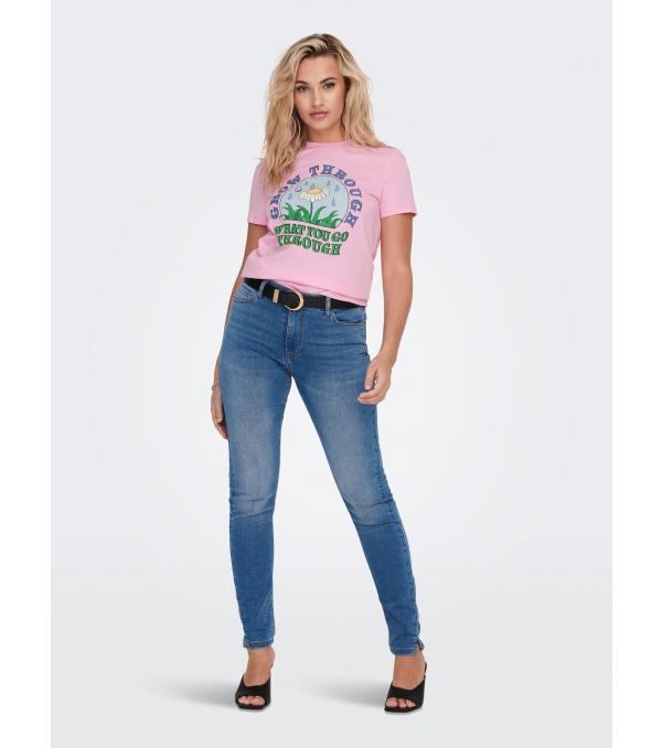 ONLY T-Shirt 15286727 Ροζ Regular Fit