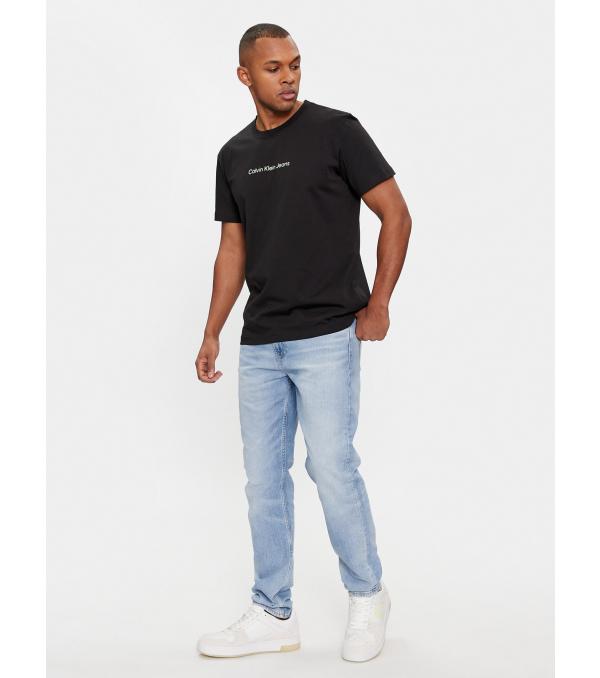 Calvin Klein Jeans T-Shirt Mirrored J30J324646 Μαύρο Regular Fit