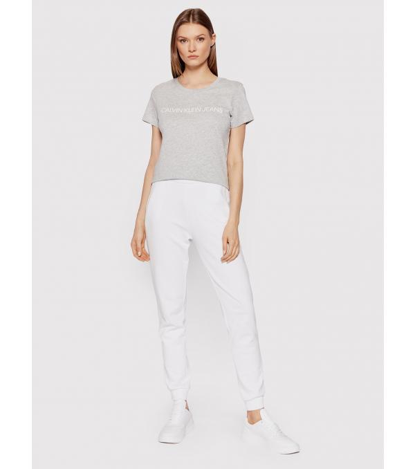 Calvin Klein Jeans T-Shirt Institutional J20J207879 Γκρι Regular Fit