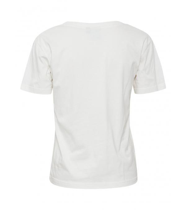 ICHI T-Shirt 20118104 Λευκό Regular Fit