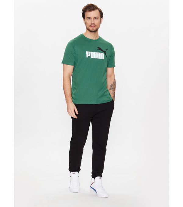 Puma T-Shirt Essentials+2Col Logo 586759 Πράσινο Regular Fit