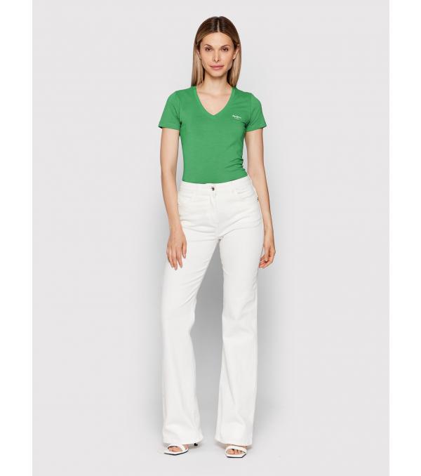 Pepe Jeans T-Shirt Violette PL505067 Πράσινο Slim Fit