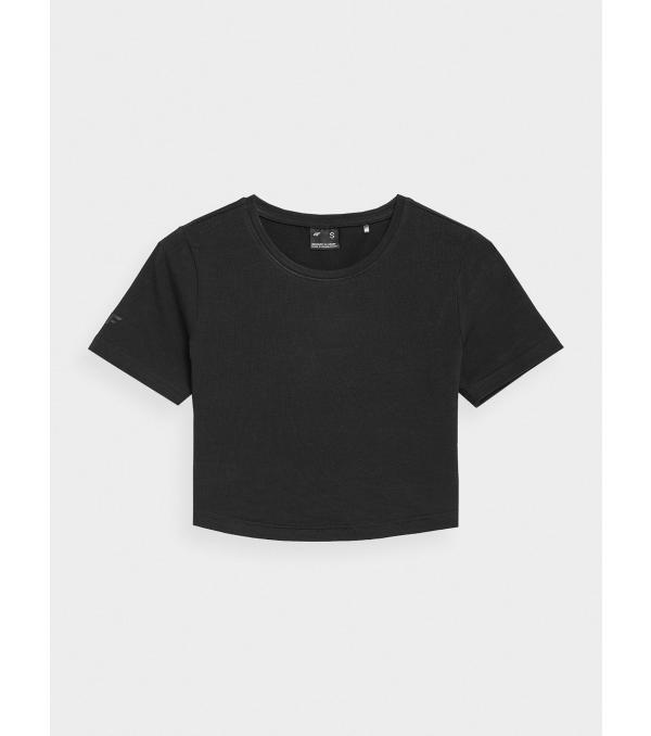 4F T-Shirt 4FSS23TTSHF345 Μαύρο Slim Fit